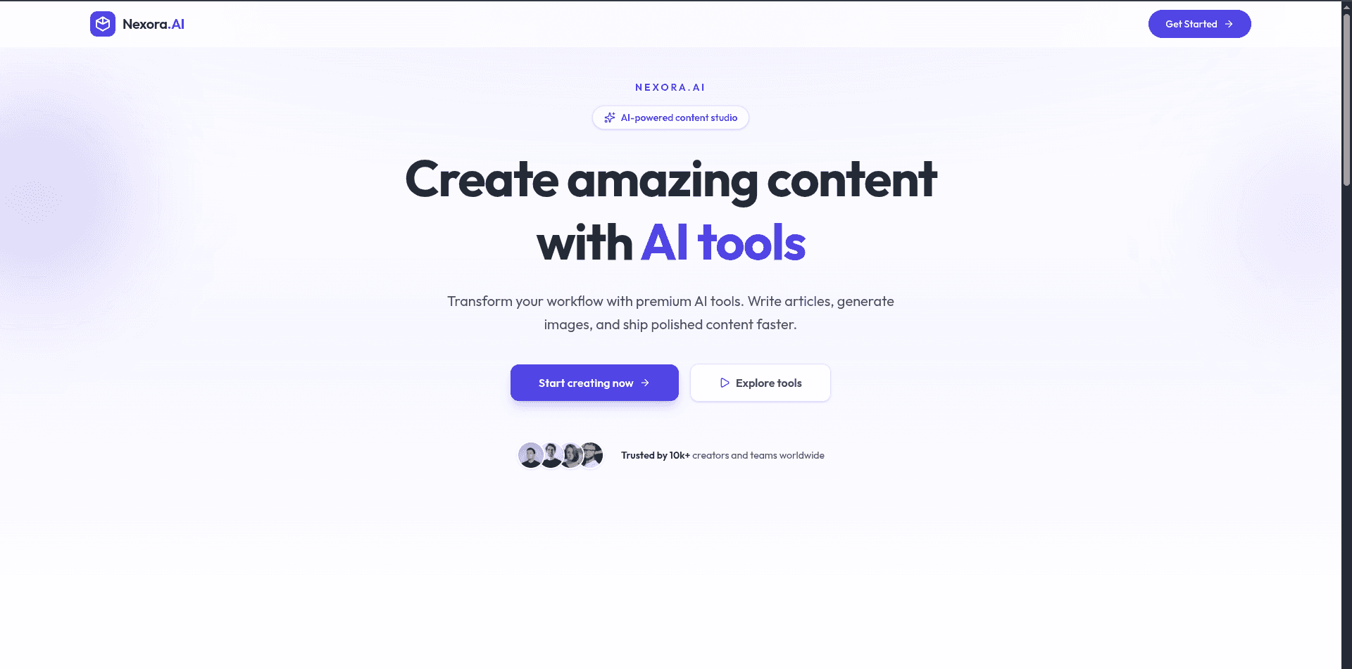 Nexora.AI – AI Content Studio